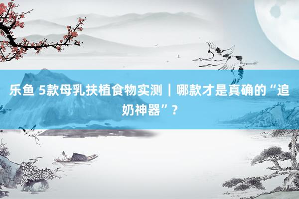 乐鱼 5款母乳扶植食物实测｜哪款才是真确的“追奶神器”？