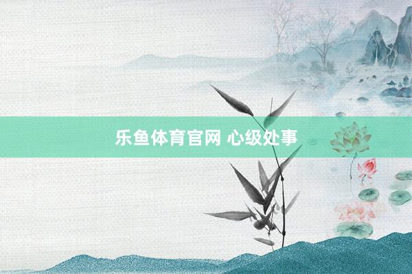 乐鱼体育官网 心级处事